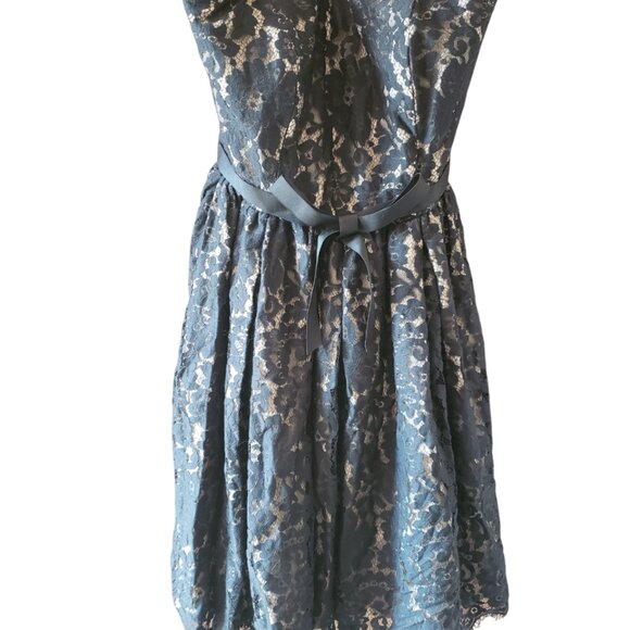 Robert Rodriguez Neiman Marcus Target Black Lace Strapless Party Dress Size 4 - Picture 2 of 6